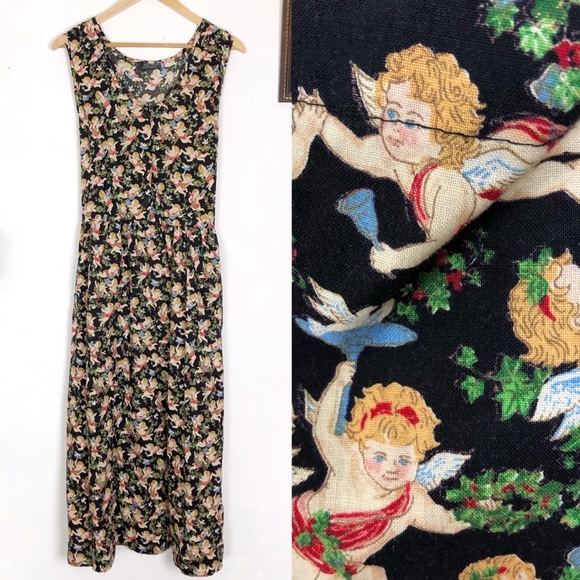 Dresses & Skirts - Vintage | cherub tie waist pinafore dress